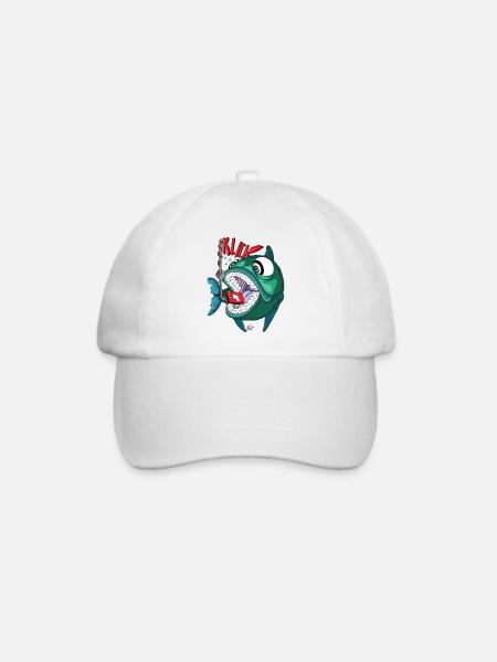 Klick Bait - Baseballkappe - Weiß/Weiß