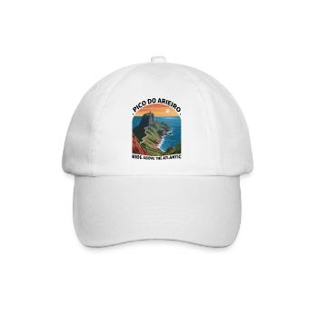 Pico do Arieiro Madera Fahrt über dem Atlantik Kunst - Baseballkappe - Weiß/Weiß - Vorne