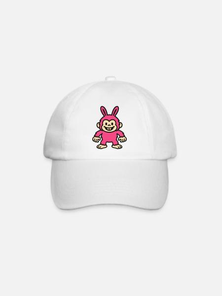 Rabbit Monkey - Baseballkappe - Weiß/Weiß