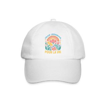 Team Jeremiah Forever Floral Retro Groovy Kinder - Baseballkappe - Weiß/Weiß - Vorne