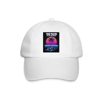 Retro Future Zeitreise Design - Baseballkappe - Weiß/Weiß - Vorne