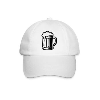 Bier Bierkrug - Baseballkappe - Weiß/Weiß - Vorne
