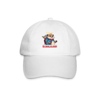 Abenteuerlicher Schulotter zum Schulstart - Baseballkappe - Weiß/Weiß - Vorne