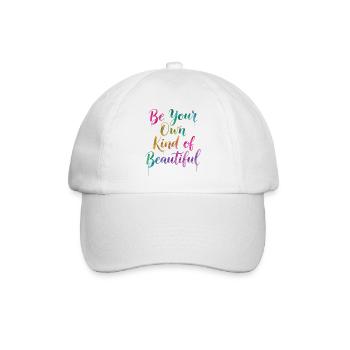 Inspirierendes Regenbogen-Zitat T-Shirt - Baseballkappe - Weiß/Weiß - Vorne