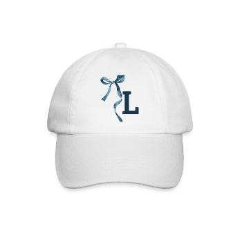 Monogramm l Geschenkidee - Baseballkappe - Weiß/Weiß - Vorne
