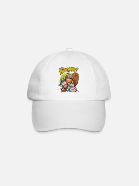 Hasen Jagt Szene Jugendwörter Humor - Baseballkappe - Weiß/Weiß