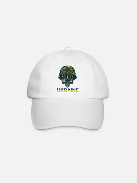 Ukraine Trident Camouflage Helm - Baseballkappe - Weiß/Weiß