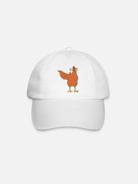 Kein Huhn hier - Baseballkappe - Weiß/Weiß