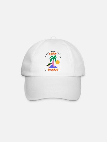 Surf Salvaje Palm Sonnenuntergang - Baseballkappe - Weiß/Weiß