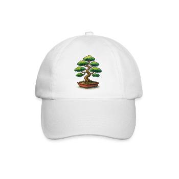 Bonsai im Topf Zen Baumkunst - Baseballkappe - Weiß/Weiß - Vorne