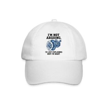 Nicht streiten, sondern nur erklären, warum ich Recht habe - Baseballkappe - Weiß/Weiß - Vorne