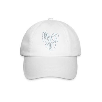 Amore Mio Schriftzug - Baseballkappe - Weiß/Weiß - Vorne