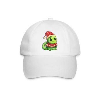 Wurm Weihnachten - Baseballkappe - Weiß/Weiß - Vorne