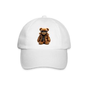 Cooler Bär im Parka - Baseballkappe - Weiß/Weiß - Vorne