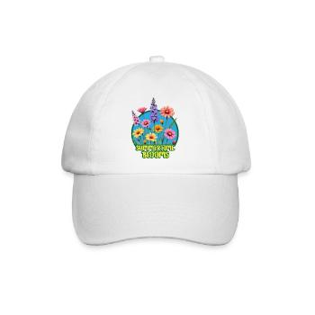 Sommerliche Blüten - Baseballkappe - Weiß/Weiß - Vorne