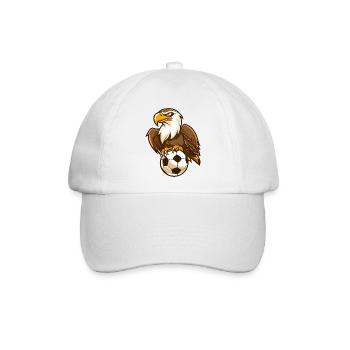 Adler Kick Fußball Motiv - Baseballkappe - Weiß/Weiß - Vorne