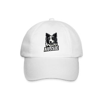 Australian Shepherd – Aussie Pride - Baseballkappe - Weiß/Weiß - Vorne