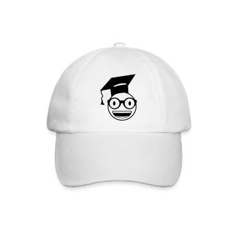 Nerd Student - Baseballkappe - Weiß/Weiß - Vorne