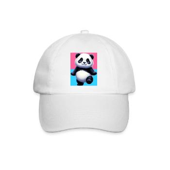 Panda - Baseballkappe - Weiß/Weiß - Vorne