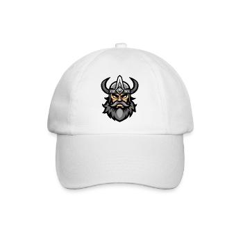 Wikinger Kopf Valhalla - Baseballkappe - Weiß/Weiß - Vorne