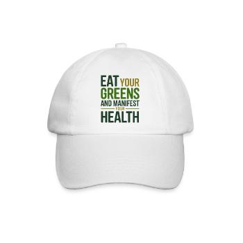 Naturopat Eat Your Greens Manifest Health Pro - Baseballkappe - Weiß/Weiß - Vorne