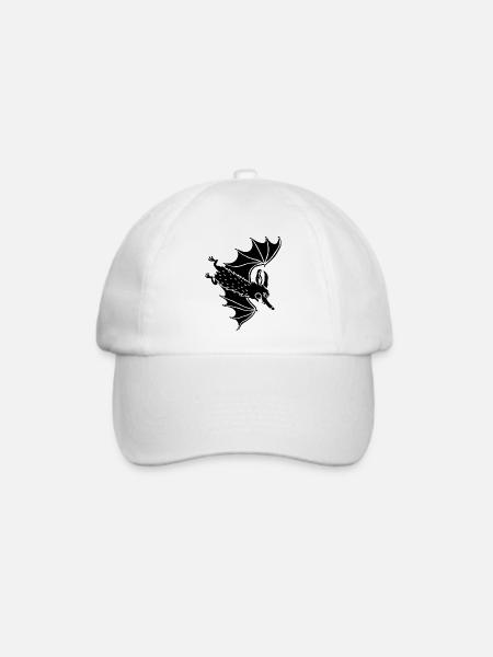 Fledermaus Elli - Baseballkappe - Weiß/Weiß