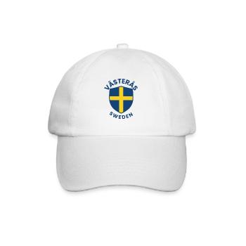 Västerås Sköld in Schweden - Baseballkappe - Weiß/Weiß - Vorne