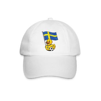 Schweden Fußball Fan Shirt für stolze Fans - Baseballkappe - Weiß/Weiß - Vorne