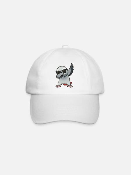 Dabbing Graupapagei - Baseballkappe - Weiß/Weiß