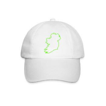 Umriss Irland - Baseballkappe - Weiß/Weiß - Vorne