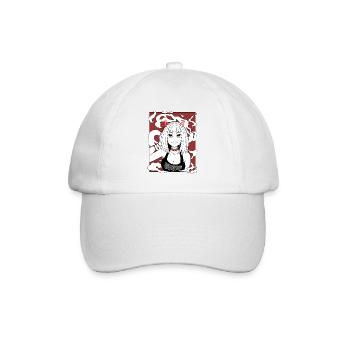 Anime Teufel Mädchen Goth Design - Baseballkappe - Weiß/Weiß - Vorne