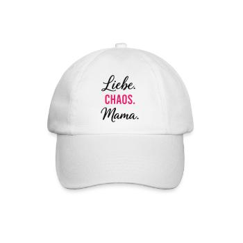 Liebe Chaos Mama – Muttertag Spruch Geschenk - Baseballkappe - Weiß/Weiß - Vorne