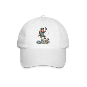 Wandern Empfang Gipfel Humor - Baseballkappe - Weiß/Weiß - Vorne