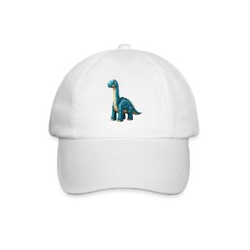 Pixel Brontosaurus - Baseballkappe - Weiß/Weiß - Vorne