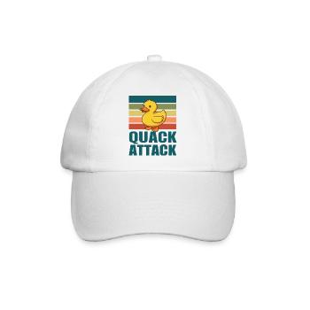 Quack-Angriffs-Ente - Baseballkappe - Weiß/Weiß - Vorne