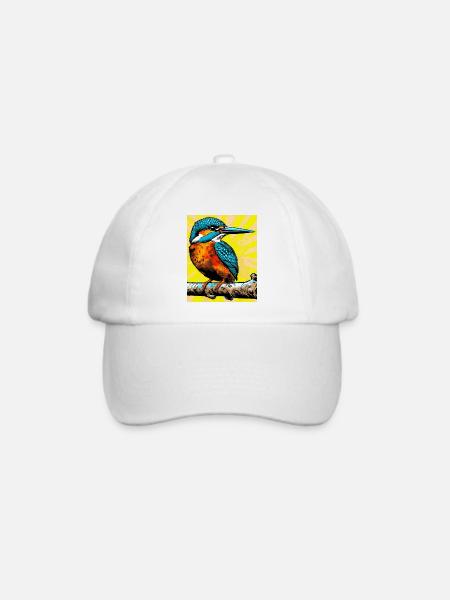 Eisvogel - Baseballkappe - Weiß/Weiß