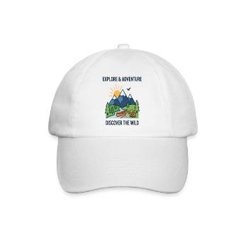 Abenteuer entdecken Entdecken Sie das Wildkanu - Baseballkappe - Weiß/Weiß - Vorne