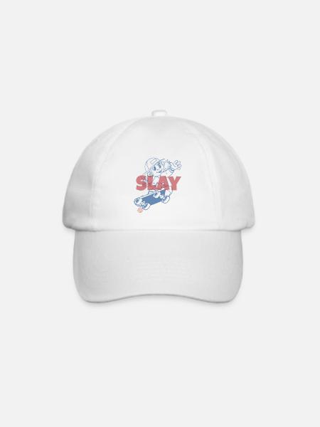 Slay Skateboard - Baseballkappe - Weiß/Weiß