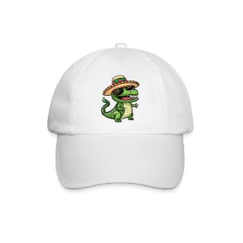 Aligator Lustig Sombrero - Baseballkappe - Weiß/Weiß - Vorne