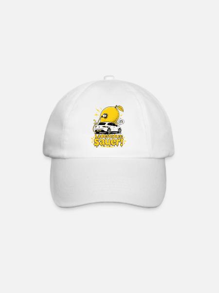 Ladestatus Sauer, E Auto Satire. - Baseballkappe - Weiß/Weiß