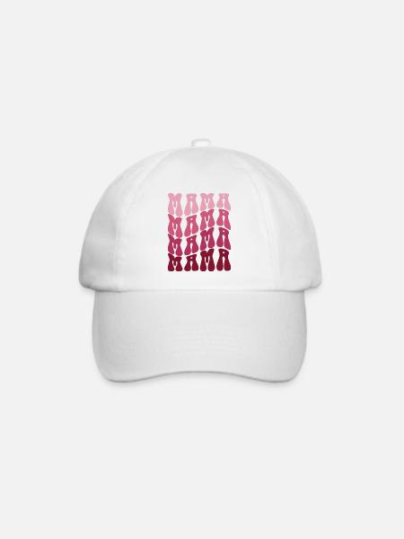 Mama Muster im Pink Gradient - Baseballkappe - Weiß/Weiß