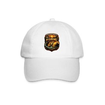 Wochenenden sind zum Angeln gedacht – Karpfenangler-Design - Baseballkappe - Weiß/Weiß - Vorne