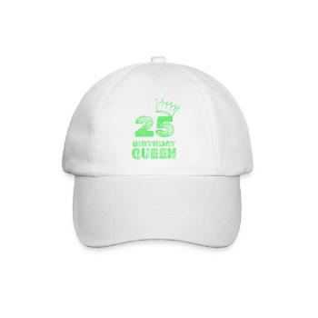 Geburtstag 25 - Baseballkappe - Weiß/Weiß - Vorne