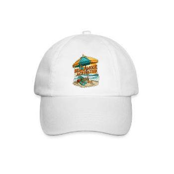 Strandmodus aktivierter Sommerurlaubsschirm - Baseballkappe - Weiß/Weiß - Vorne