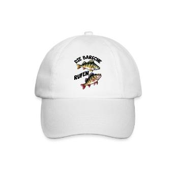 Barsch Angeln - Baseballkappe - Weiß/Weiß - Vorne
