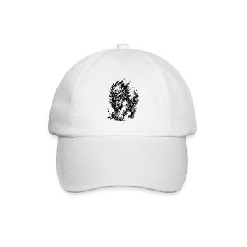 Ink Foo Dog Wächter - Baseballkappe - Weiß/Weiß - Vorne