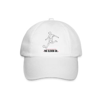 The Eleven Co. — Linienzeichnung für Fußballspieler - Baseballkappe - Weiß/Weiß - Vorne