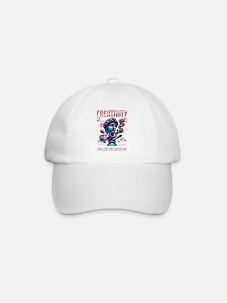 Kreativität in bunter Skulpturkunst - Baseballkappe - Weiß/Weiß