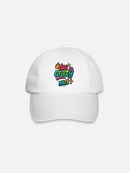 Das Crazy Razy Farbknall - Baseballkappe - Weiß/Weiß