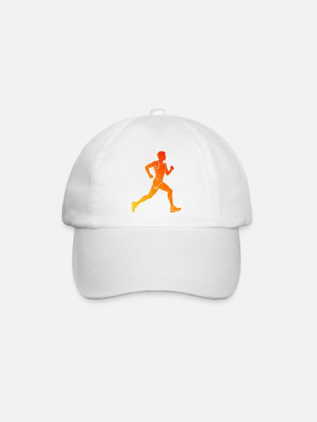 Marathonlaufen Geschenkidee für ein Marathonläufer - Baseballkappe - Weiß/Weiß